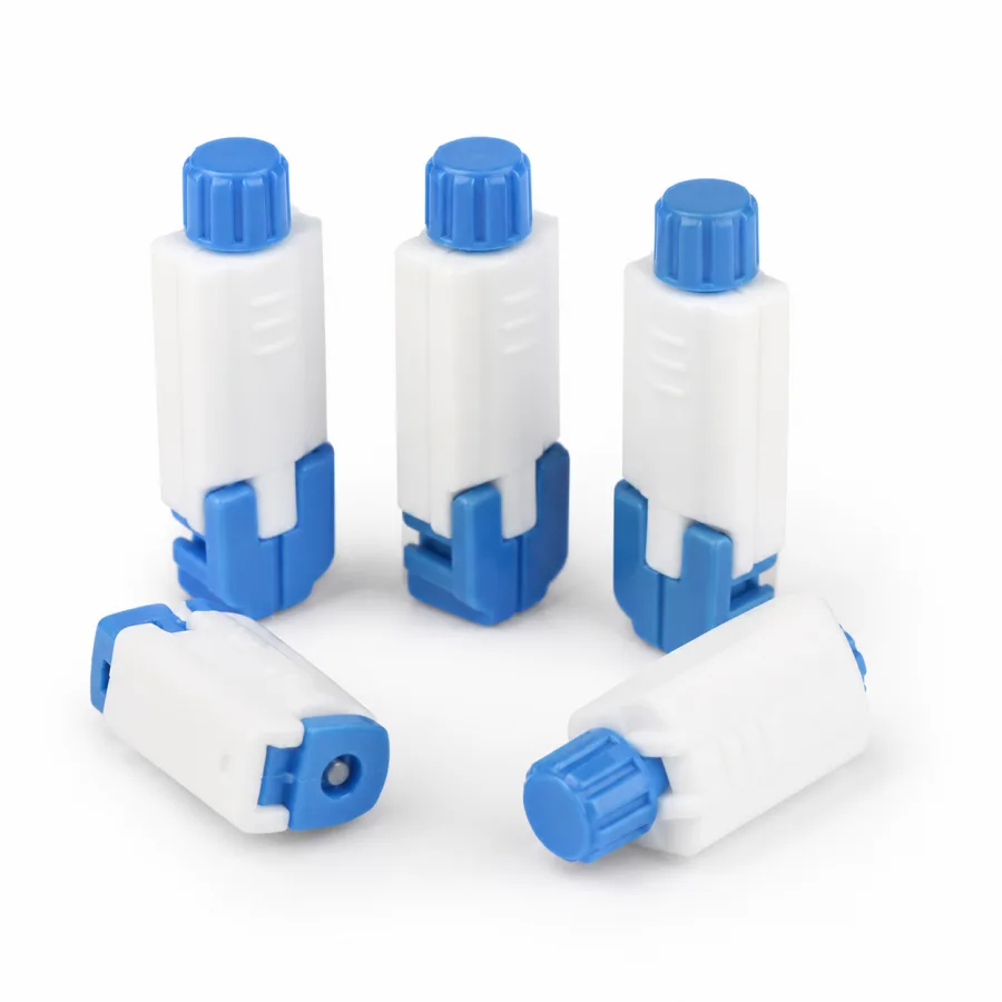 Plain capped single-use blood lancet devices